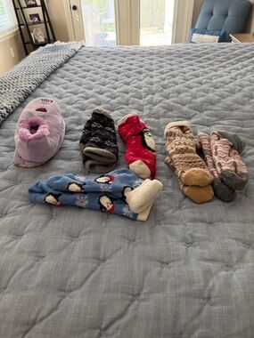 Cozy Plush Slipper and Assorted Fuzzy Winter Socks - Multi